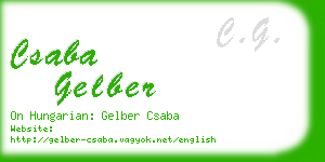 csaba gelber business card